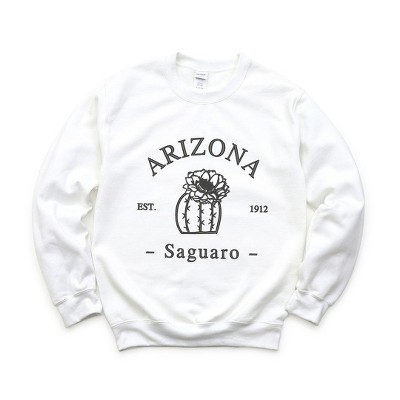 Simply Sage Market Women's Graphic Sweatshirt Embroidered Arizona Flower - Black