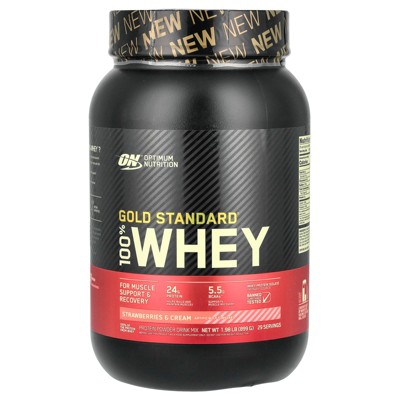 Photo 1 of BB 08/23/2026 // Optimum Nutrition Gold Standard 100% Whey, Strawberries & Cream, 1.98 lbs (899 g)