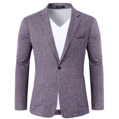 Men's Sport Coats & Blazers Linen Suit Jacket Casual Blazer For Men One ...