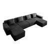 VASIP Modular Boneless Cloud Sofa 4-Seater with Deep Seat Sectional Couch and  Pillows,Corduroy Fabric for Large Living Room,Pink - 4 of 4