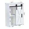 NicBex Bathroom Wall Mount Storage Cabinet Medicine Cabinet with Adjustable Door - 3 of 4