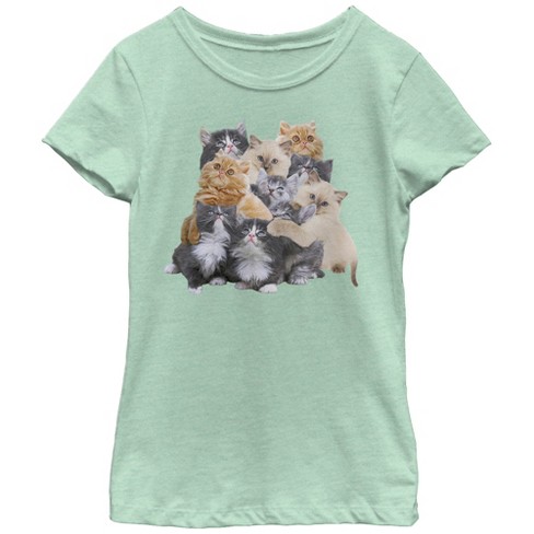 Girl's Lost Gods Cute Kitten Group Hug T-Shirt - image 1 of 3