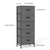 Kumasinova 5 Drawer Dresser with Fabric Bin,Chest of Drawers with Metal Frame & Wood Top,Bedroom Dressers for Living Room,Nursery,Closet,Entryway - 2 of 4