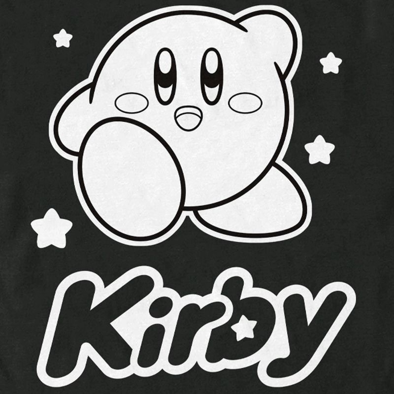Men's Nintendo Kirby Black and White Portrait T-Shirt, 2 of 6