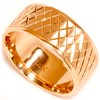 Pompeii3 Yellow Gold Hand Carved 8mm Flat Comfort Wedding Band - 3 of 4