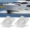 Unique Bargains 316 Stainless Steel 62x44mm Boat Floor Locker Hatch Lift Flush Ring Pull Handles - 2 of 4