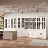 FUFU&GAGA 173.2"W Multifunctional Tempered Glass Cabinet Modular Storage Cabinet Closet Bookshelf - 2 of 4