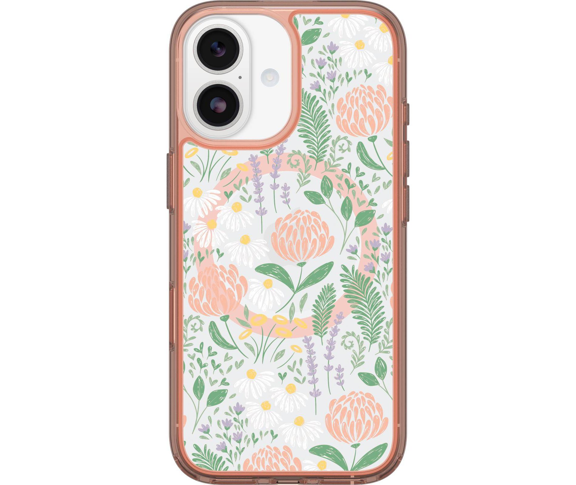 OtterBox iPhone 17 Symmetry Series Case for MagSafe with Camera Control - Peachy Bloom