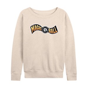 Women's - Magic 8 Ball - 8 Ball Lightweight French Terry Wide Neck Long Sleeve Shirt - 1 of 4