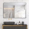 TUYOHW 30x40 Inch Wall Mount Bathroom Mirror,Modern Rectangular Wall Mount Vanity Mirror with Metal Frame for Bathroom,Bedroom - 2 of 4