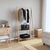 vidaXL Bamboo Coat Rack with Shelves 96 x 45.5 x 150.5 cm - 2 of 4