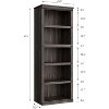 5 Tier Bookcase, Farmhouse Book Shelf with Storage, 67.4 Inch Tall Open Display Bookshelves - 2 of 4