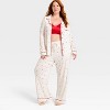 Women's Cloud Knit Modal Long Sleeve Notch Collar Top and Pants Pajama Set - Auden™ - 3 of 3