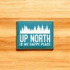 Slickblue Rustic Pine Wood Sign, "Up North Is My Happy Place", Multiple Colors, 9x12 Hanging Plaque - 2 of 3