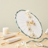Juvale 6 Pack Small Parasol Paper Umbrellas for Decorations for Kids, Cocktail Party Decor, DIY Crafts, Sun Parasols Photo Props, White, 16 In - 2 of 4