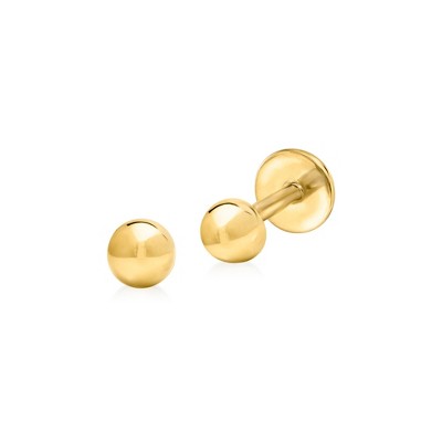 Pure Collection by Ross-Simons 14kt Yellow Gold Ball Flat-Back Stud Earrings