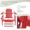 WestinTrends Azura Tool-Free Assembly Outdoor Patio HDPE Plastic Adirondack Chair with Cup Holder (Set of 2), White - 4 of 4
