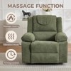 Adults Oversized Rocking Nursery Glider Recliner Chair,360° Swivel Rock Recliner Chairs Single Sofa with Vibration Massage and Heating - 3 of 4