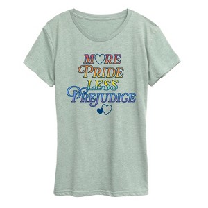 Women's - Instant Message - More Pride Less Prejudice Short Sleeve Graphic T-Shirt - 1 of 4