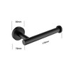 2-Pack Matte Black SUS304 Stainless Steel Toilet Roll Holders, Rustproof Bathroom Tissue Dispensers, Wall-Mounted Paper Holder Set - 2 of 4