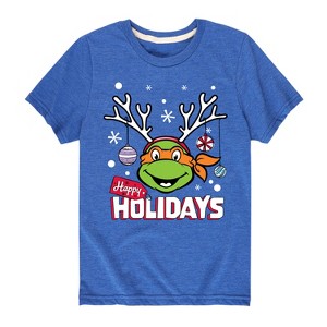 Boys' - Teenage Mutant Ninja Turtles - Happy Holidays Short Sleeve Graphic T-Shirt - 1 of 4