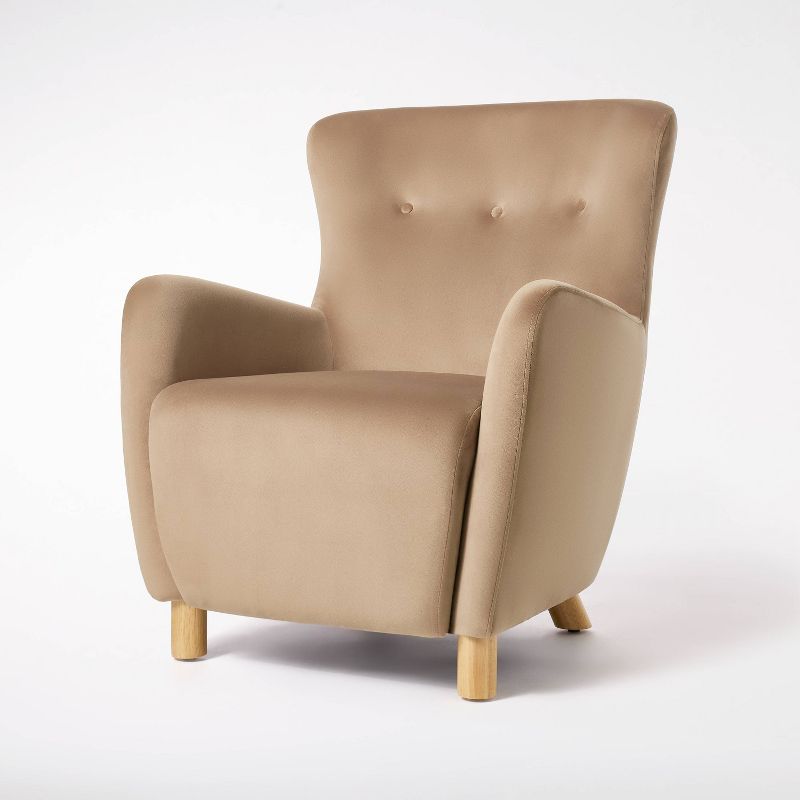 Kessler Wingback Accent Chair Velvet - Threshold&#8482; designed with Studio McGee, 1 of 10