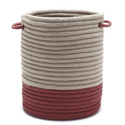 Colonial Mills Marina Basket - Brick 17"x17"x10" 100% Polypropylene Round
