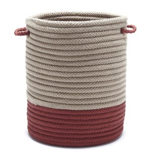 Colonial Mills Marina Basket - Brick 17"x17"x10" 100% Polypropylene Round - 1 of 2