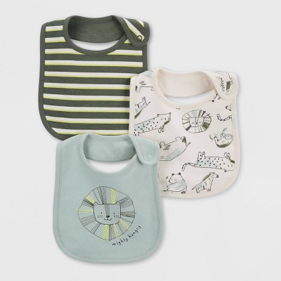 Image of Carter's Just One You® Baby Boys' 3pk Safari Lion Bib - Green