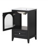 ChicFurnit Bathroom Vanities Bathroom Vanity for Bathroom Cabinet with Soft Closing Door Storage Rack and A Drawer, Black, 20"*18.3"*34" - 2 of 4