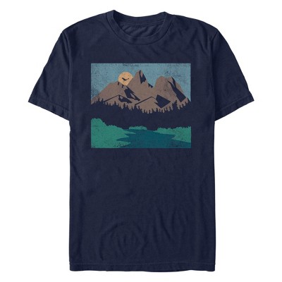 Men's Lost Gods Mountain Scene Distressed T-Shirt