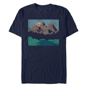 Men's Lost Gods Mountain Scene Distressed T-Shirt - 1 of 4