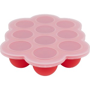WeeSprout Silicone Freezer Tray w/ Clip on Lid Perfect Food Storage Container for Homemade Baby Food - 1 of 4