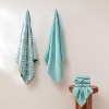 6-Piece 100% Cotton Towel Set – Yarn Dyed Jacquard & Solid – Includes 2 Bath Towels, 2 Hand Towels, 2 Washcloths – Absorbent, Quick Dry - 4 of 4