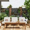 PexFix 72 in. x 47 in. Outdoor Privacy Rectangle Screen Galvanized Steel Panel Divider in Black - 3 of 4