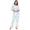 Casual Nights Women's Flannel Long Sleeve Button Down Pajama Set - 2 of 4