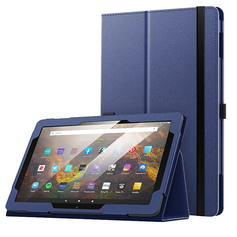 SaharaCase Bi-Fold Folio Case for Amazon Fire HD 10 (2021) Blue (TB00116), 1 of 10