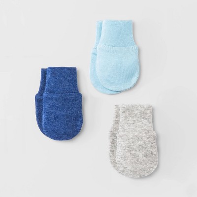 Baby Boys' 3pk Basic Mittens - Cloud Island™ Blue