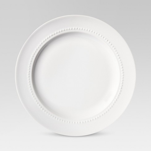 White beaded hotsell dinner plates