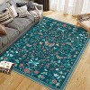 Fulvari Area Rugs,Washable Floral Area Rugs, Non-Slip and Stain Resistant Soft Throw Indoor Carpet for Dining Room Kitchen Home Decor - 2 of 4