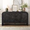 TiramisuBest Luxury Multi-Functional MDF Sideboard Handwoven Wood Slat Doors - 2 of 4