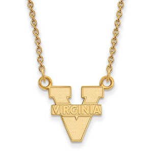 Black Bow Jewelry 10k Yellow Gold Virginia Wahoos NCAA Necklace 18 Inch - 1 of 4