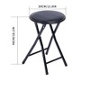 FurnitureR Folding Stools Set of 4, 18-Inch Backless Stool Chairs Collapsible Padded Round Portable for Indoor/Outdoor, Metal Frame, PVC Cushion - 2 of 4