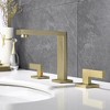 Munora Widespread Brushed Gold Bathroom Sink Faucet Double Handle Solid Brass - 2 of 4