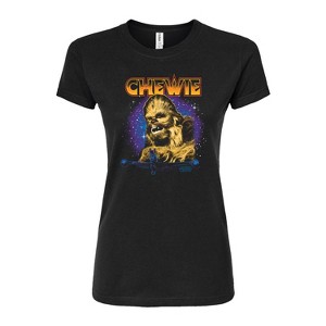 Women's - Star Wars - Chewie Hair Metal Fitted Graphic T-Shirt - 1 of 2