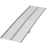 HOMCOM Textured Aluminum Folding Wheelchair Ramp, Portable Threshold Ramp, for Scooter Steps Home Stairs Doorways, Silver - 4 of 4
