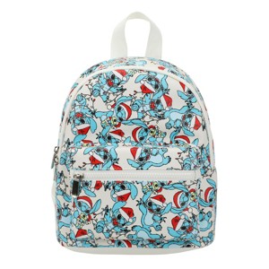 Disney Stitch Santa Stitch All-Over Print White 10.6” Mini Backpack - 1 of 4