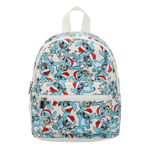 Disney Stitch Santa Stitch All-Over Print White 10.6” Mini Backpack - image 1 of 4