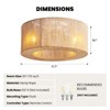 Ludomide 17.7"  Boho Flush Mount Caged Ceiling Fan With Lights and Remote, Rustic Low Profile Fandelier For Bedroom - 3 of 4