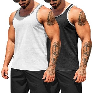 COOFANDY Men's Workout Tank Tops Pack Dry Fit Sleeveless Running Shirts Gym Muscle Bodybuilding T Shirts - 1 of 4